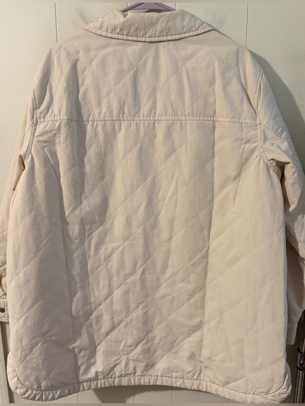 Old Navy Women’s Cream Quilted Utility Shacket NWT, Size XL - Picture 5 of 8